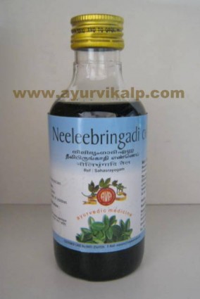 Arya Vaidya, Ayurvedic NEELEEBRINGADI OIL, 200ml, Useful In Hair Fall. Premature Graying Hair, Dandruff